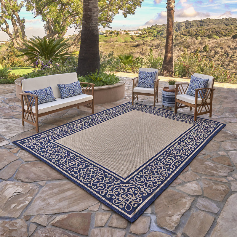 Studio by Brown Jordan Tedo Navy Indoor / Outdoor Area Rug & Reviews
